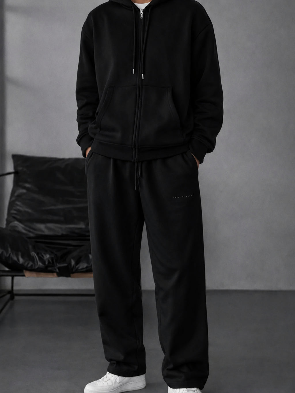 French Terry Sweatpants Black