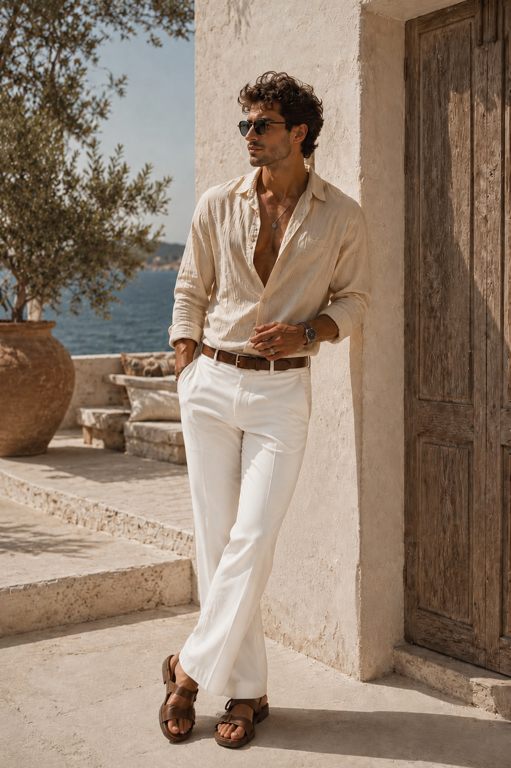 Milan Straight Pants White