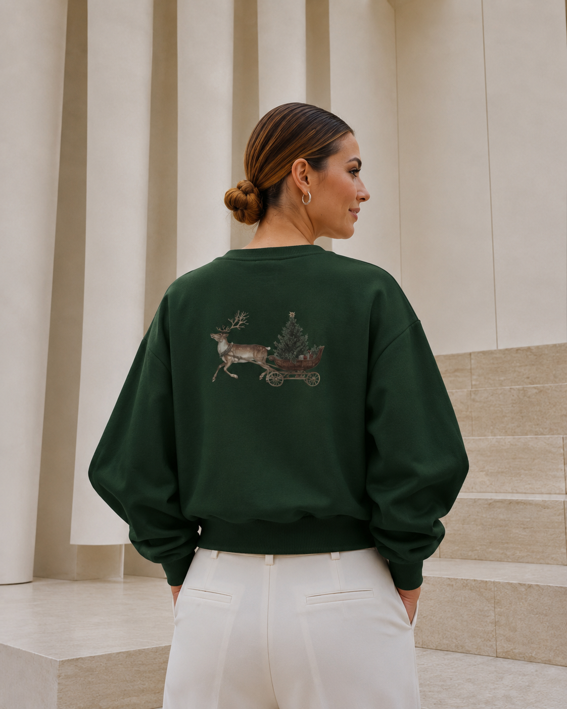 Christmas Rabbit + Sleigh Sweatshirt