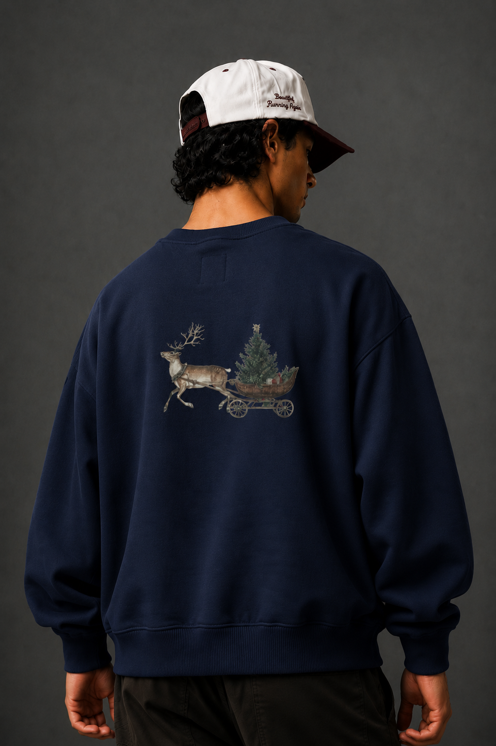 Christmas Rabbit + Sleigh Sweatshirt