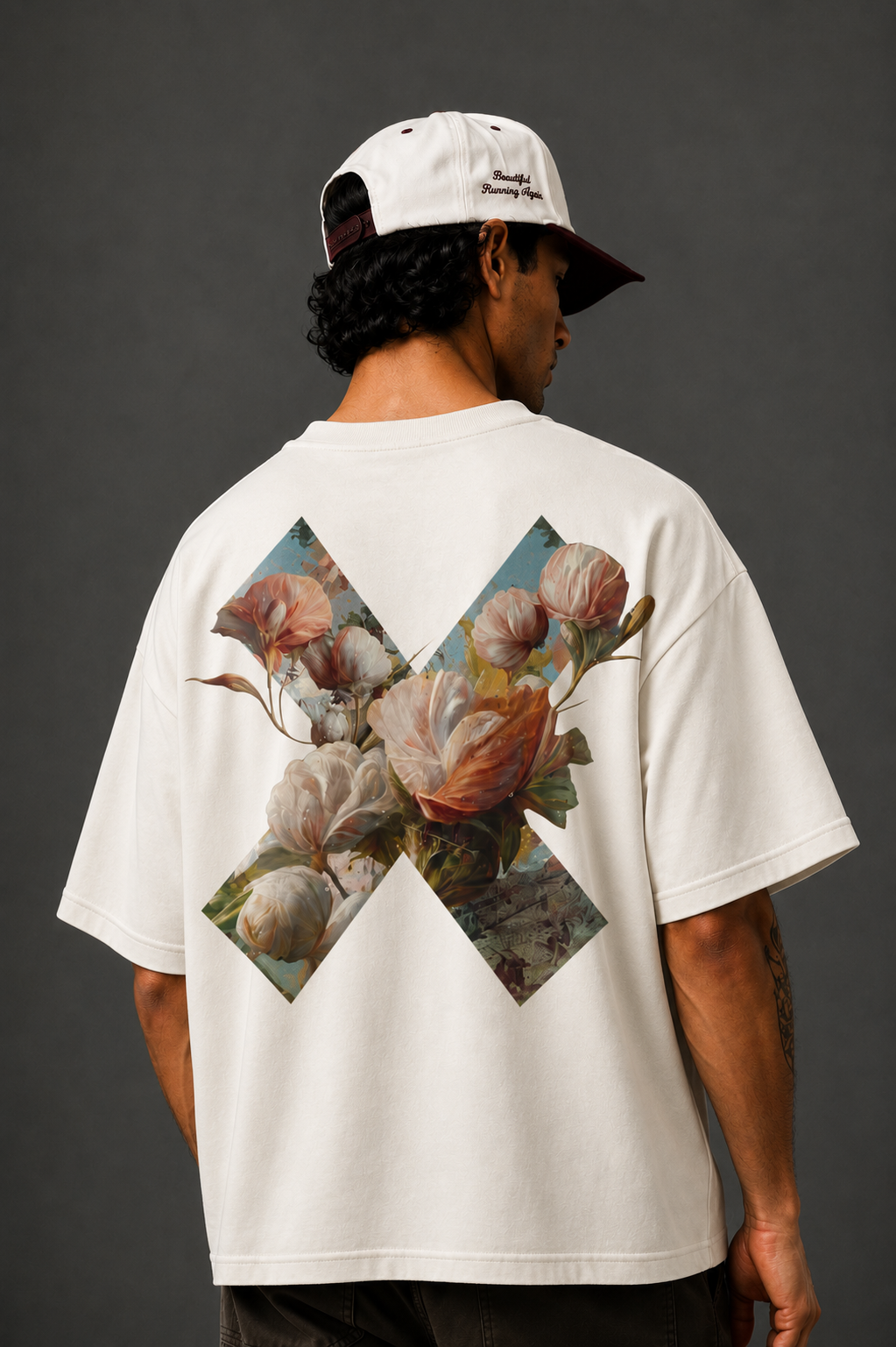 Petals + Cross Baggy Tshirt