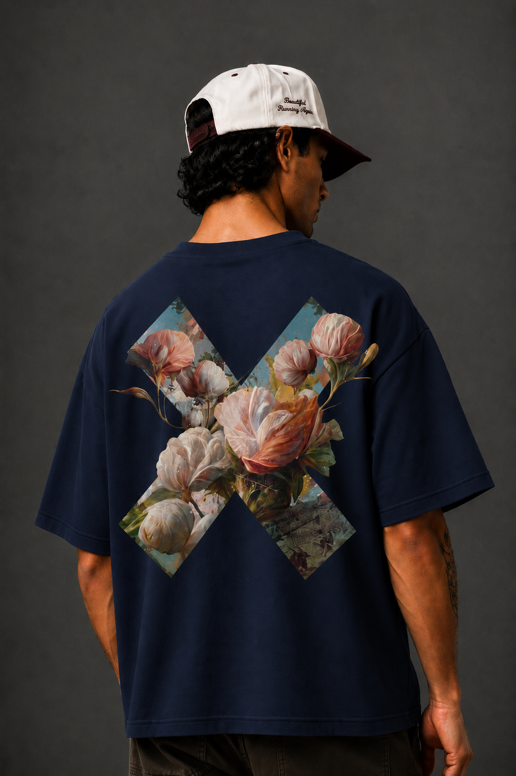 Petals + Cross Baggy Tshirt
