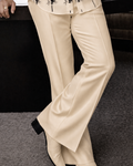 Italian Milled Flared Pants Cream