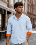 Azure Cuban Collar Shirt FS