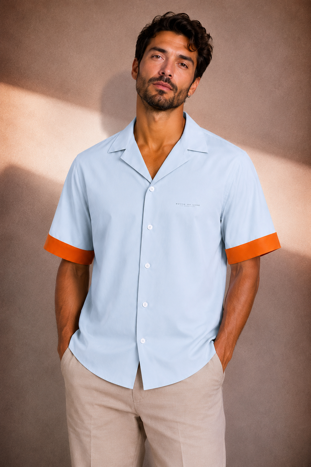 Azure Cuban Collar Shirt HS