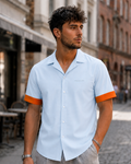 Azure Cuban Collar Shirt HS