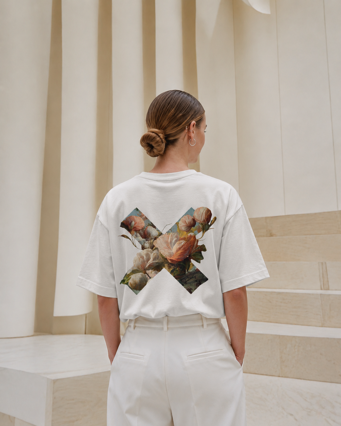 Petals + Cross Baggy Tshirt
