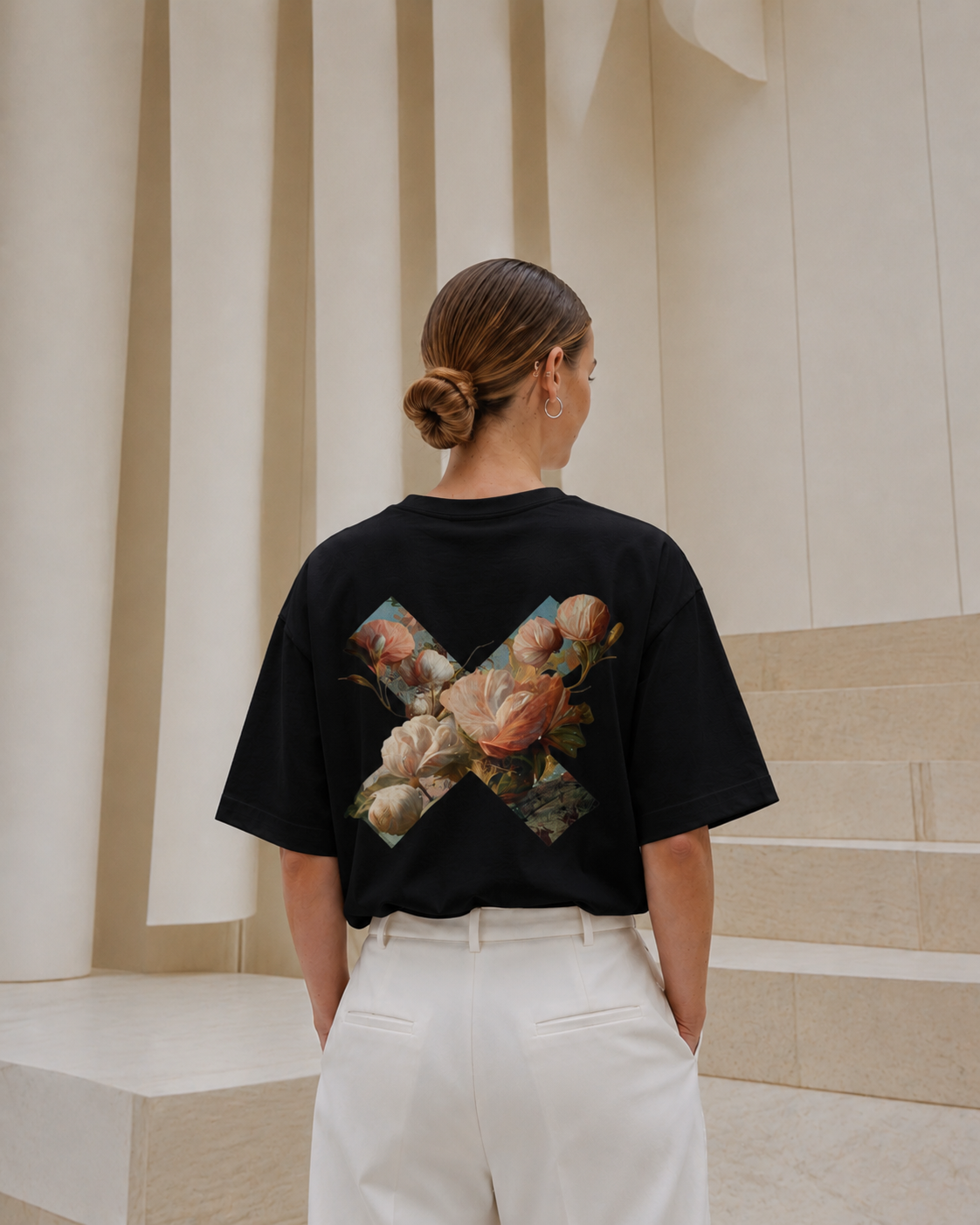 Petals + Cross Baggy Tshirt
