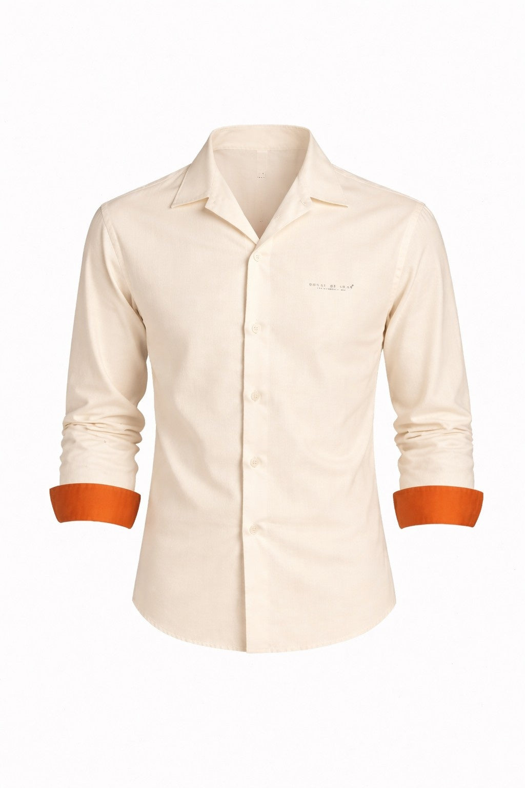 Unisex Shirt tailored in Italian Armani fabric 
- Off white (Full Sleeve)