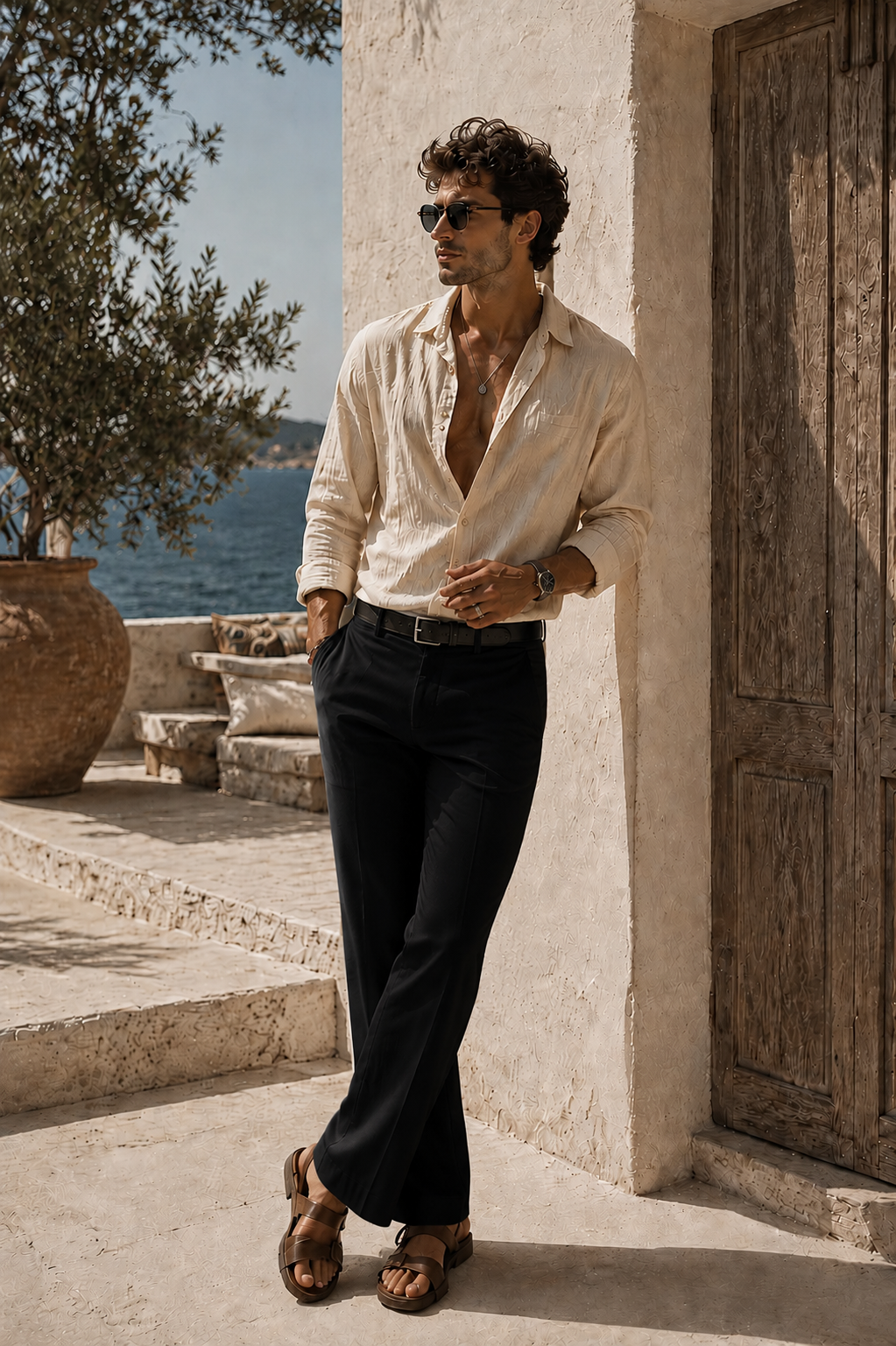 Milan Straight Pants Black