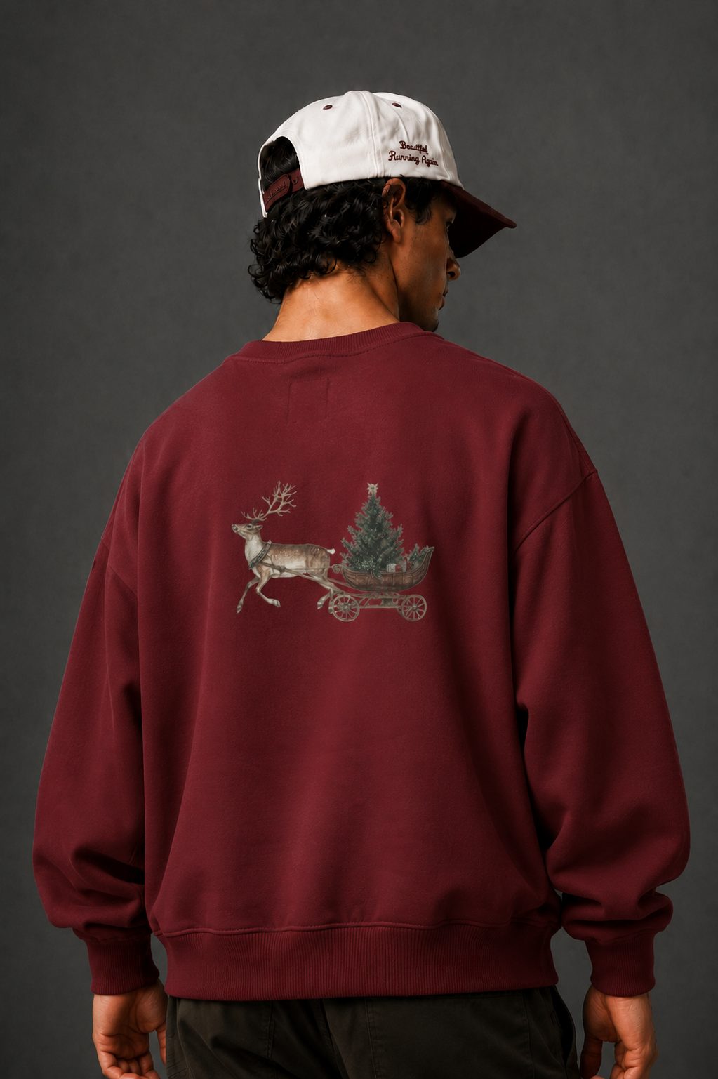 Christmas Rabbit + Sleigh Sweatshirt