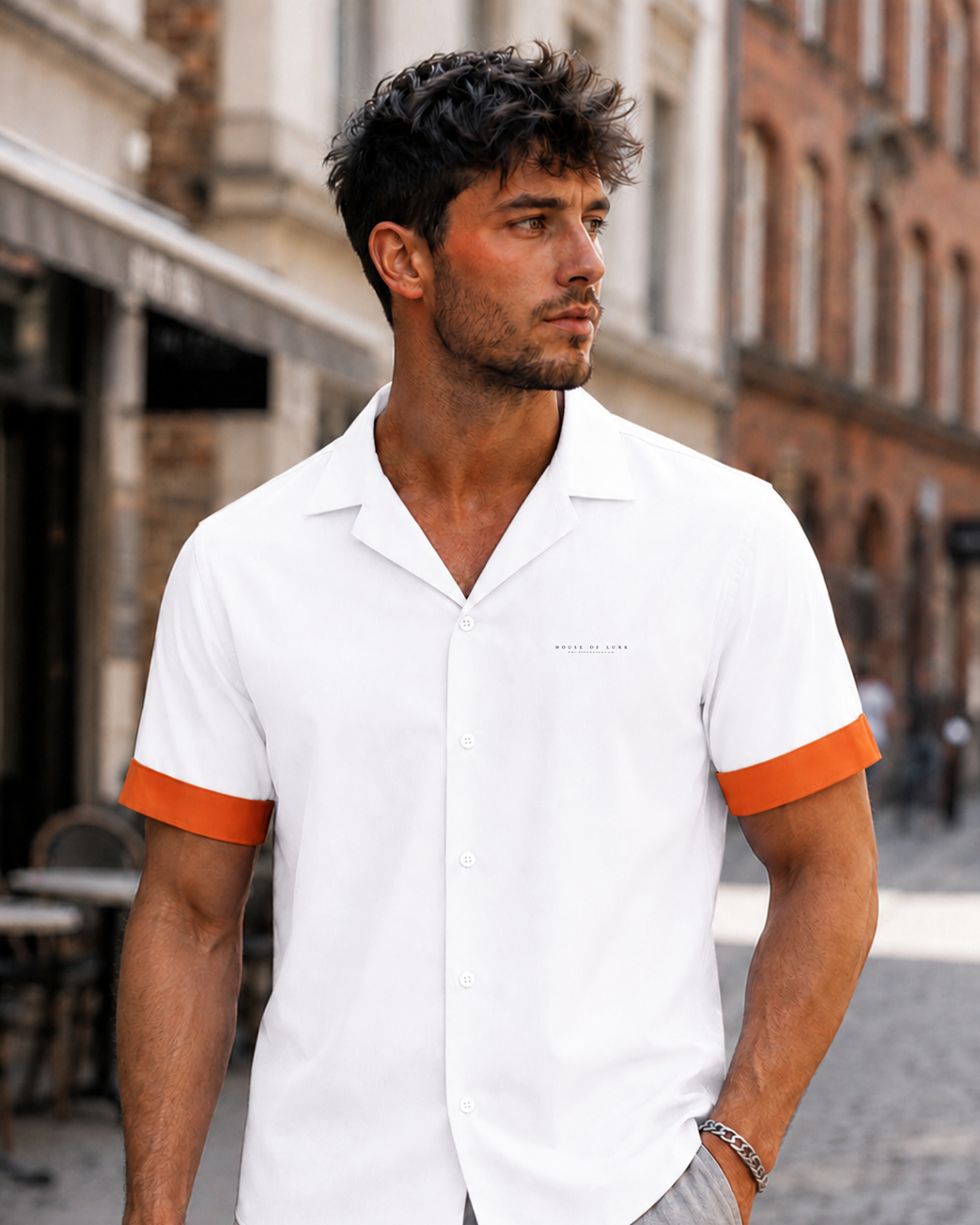 Ivory Cuban Collar Shirt HS