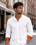 Ivory Cuban Collar Shirt FS