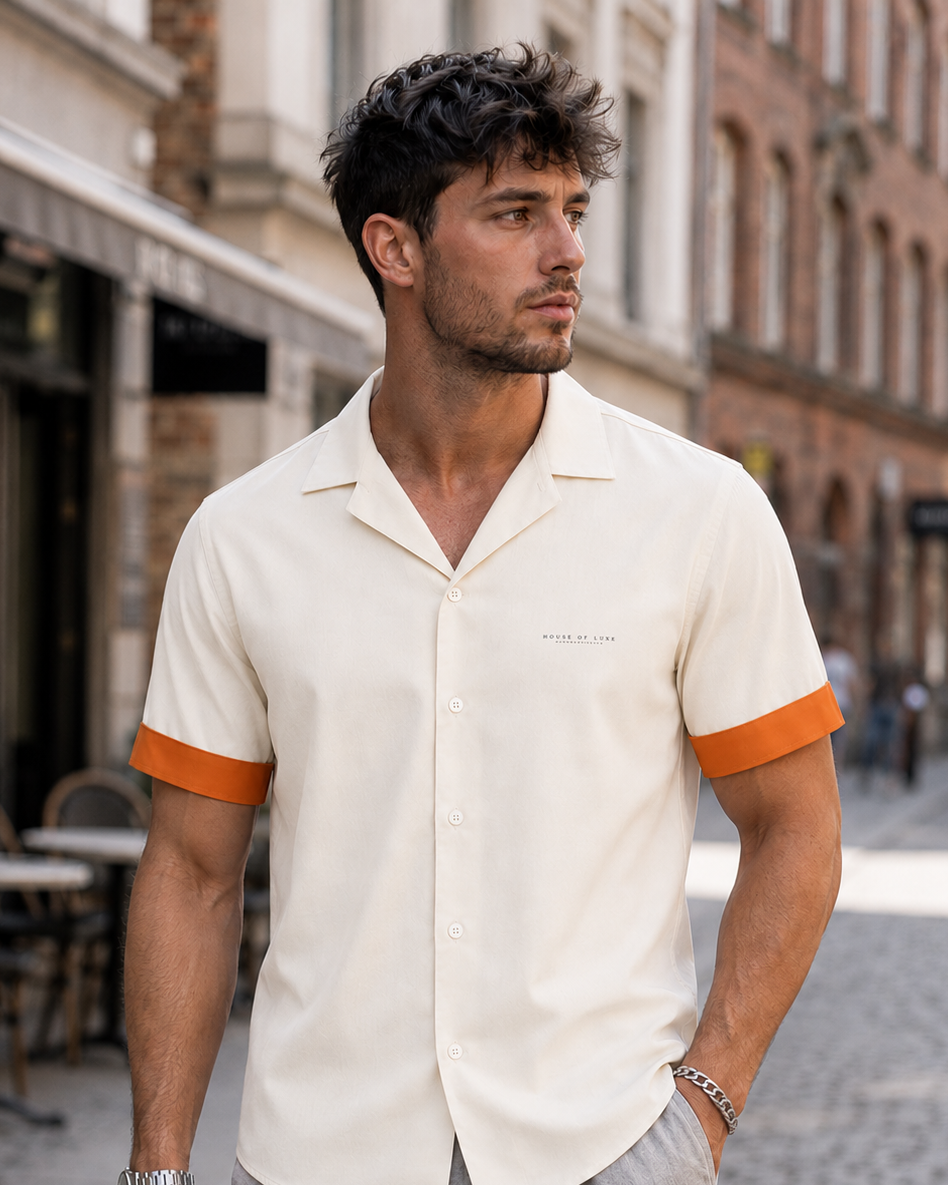 Ivory Cuban Collar Shirt HS