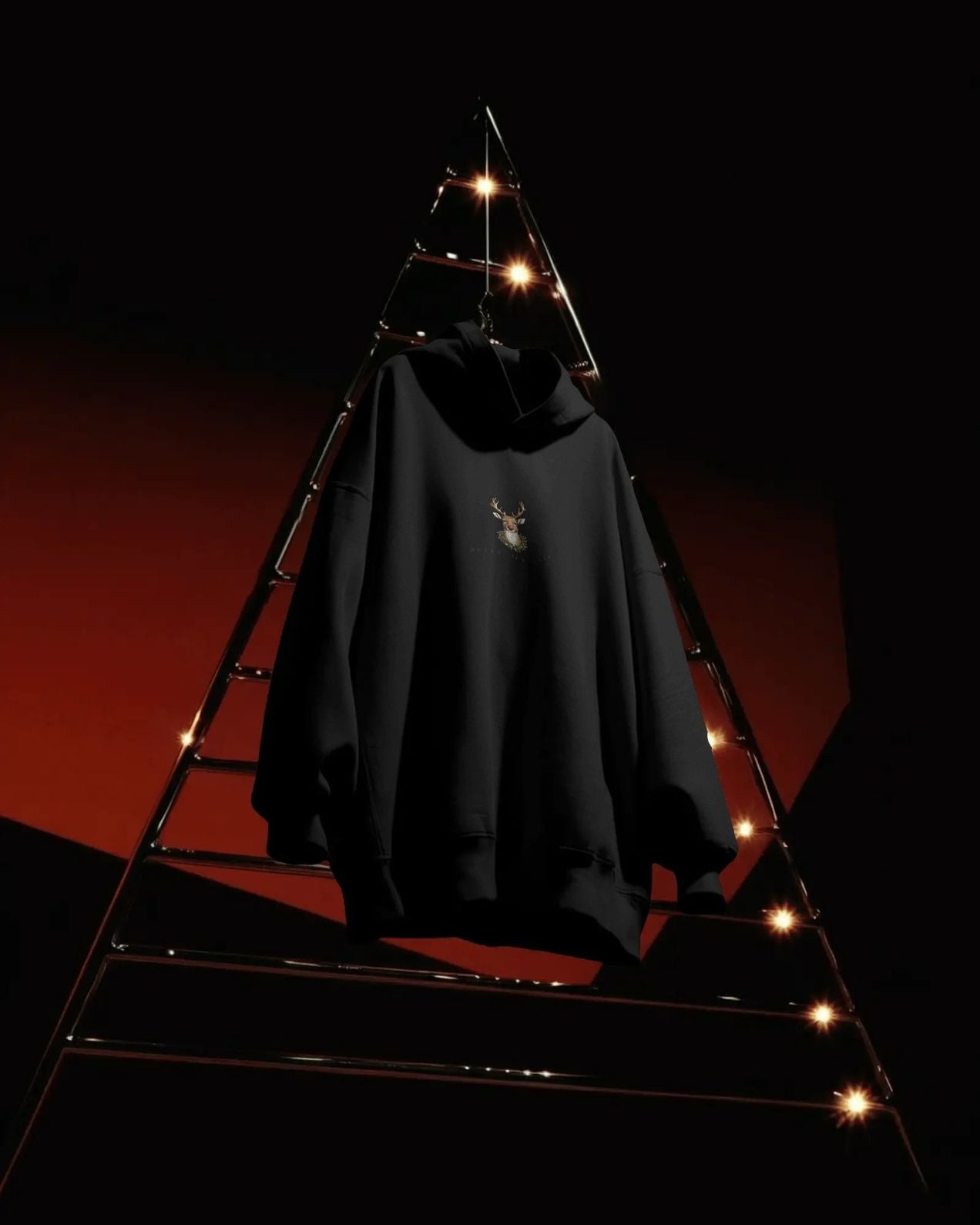 Reindeer + Christmas Sweater Hoodie