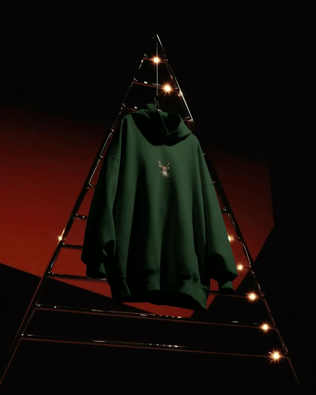Reindeer + Christmas Sweater Hoodie