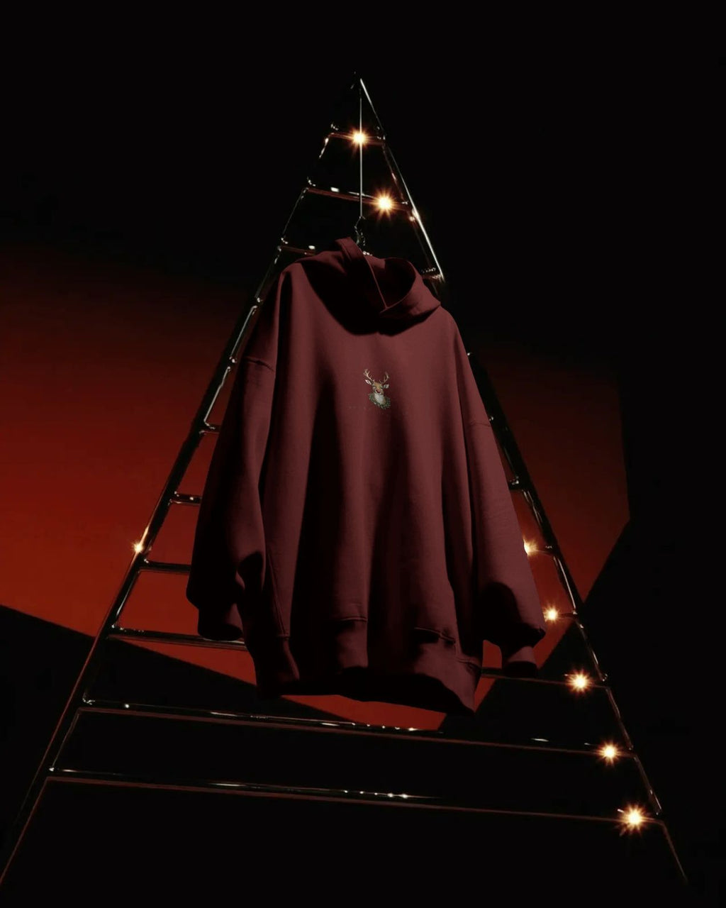 Reindeer + Christmas Sweater Hoodie