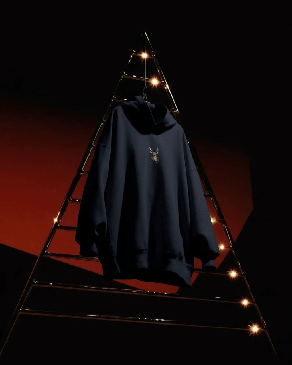 Reindeer + Christmas Sweater Hoodie
