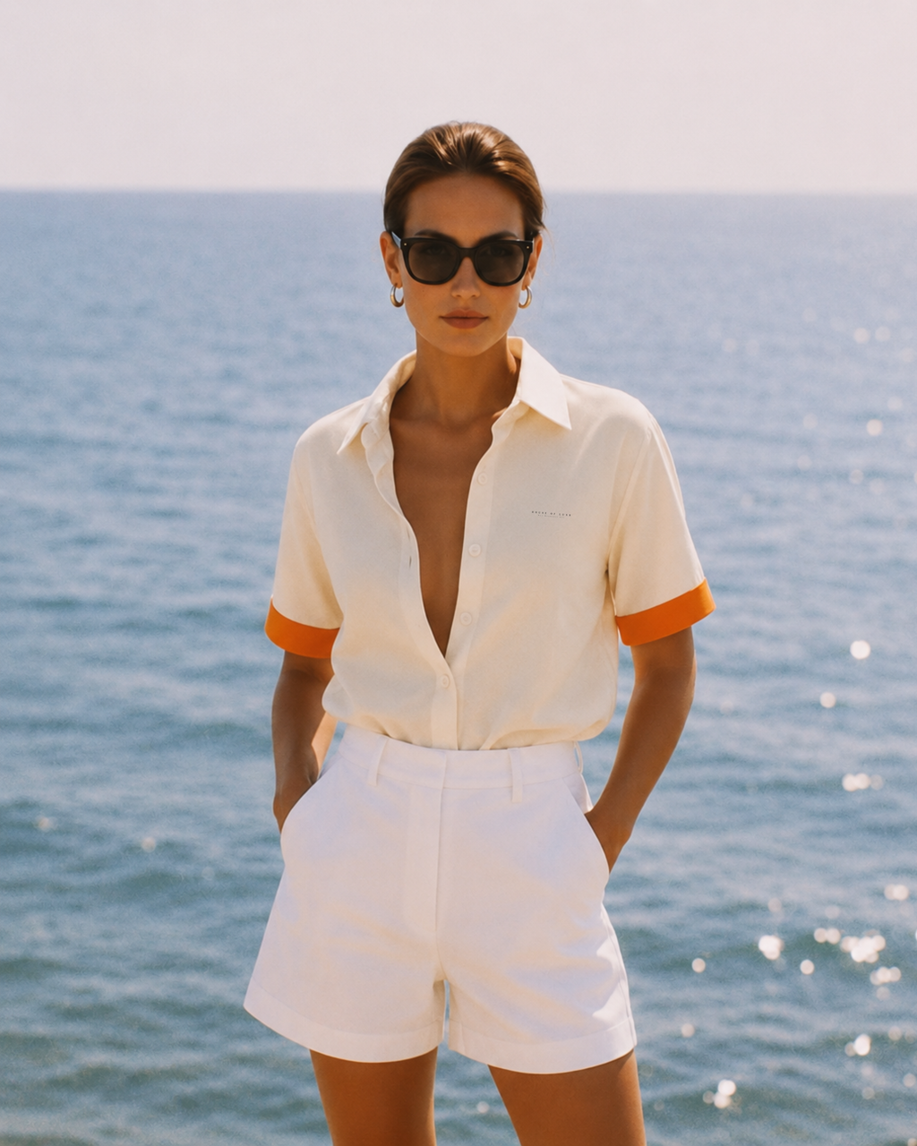 Sand Cuban Collar Shirt HS