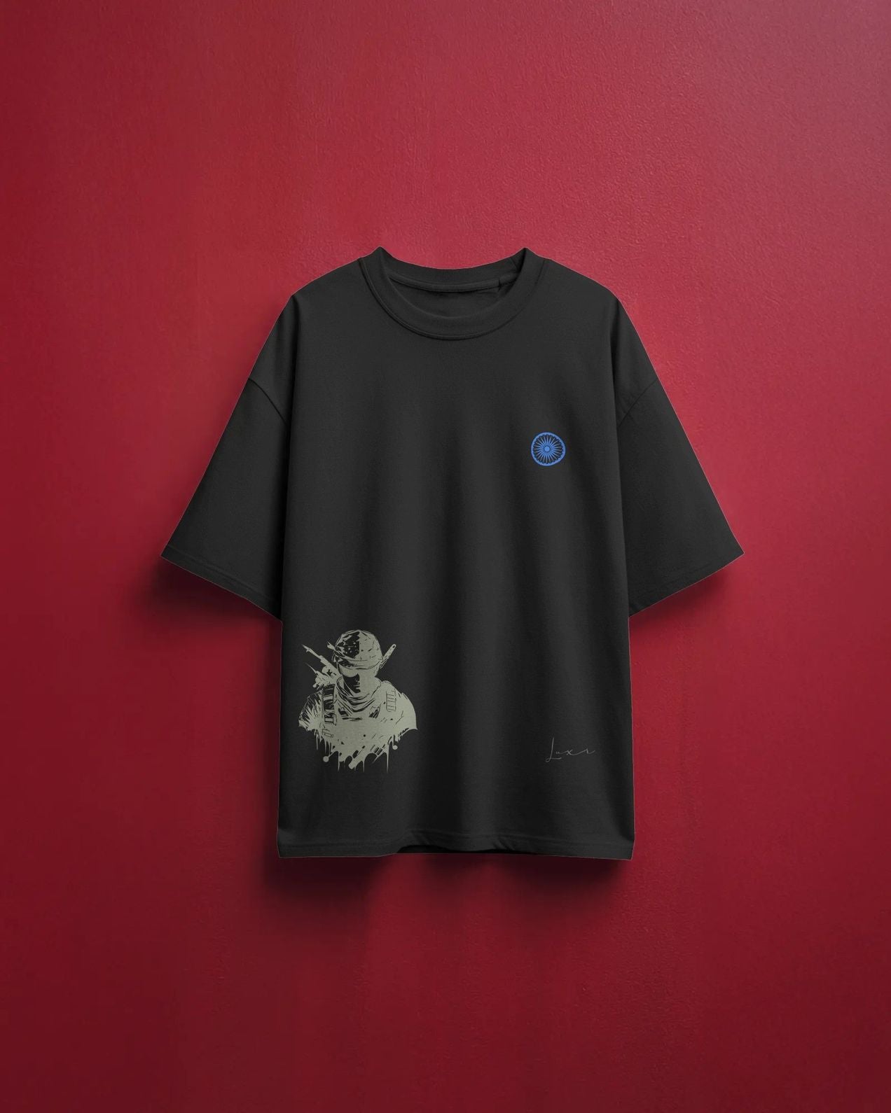 Army Man Baggy Tshirt Black