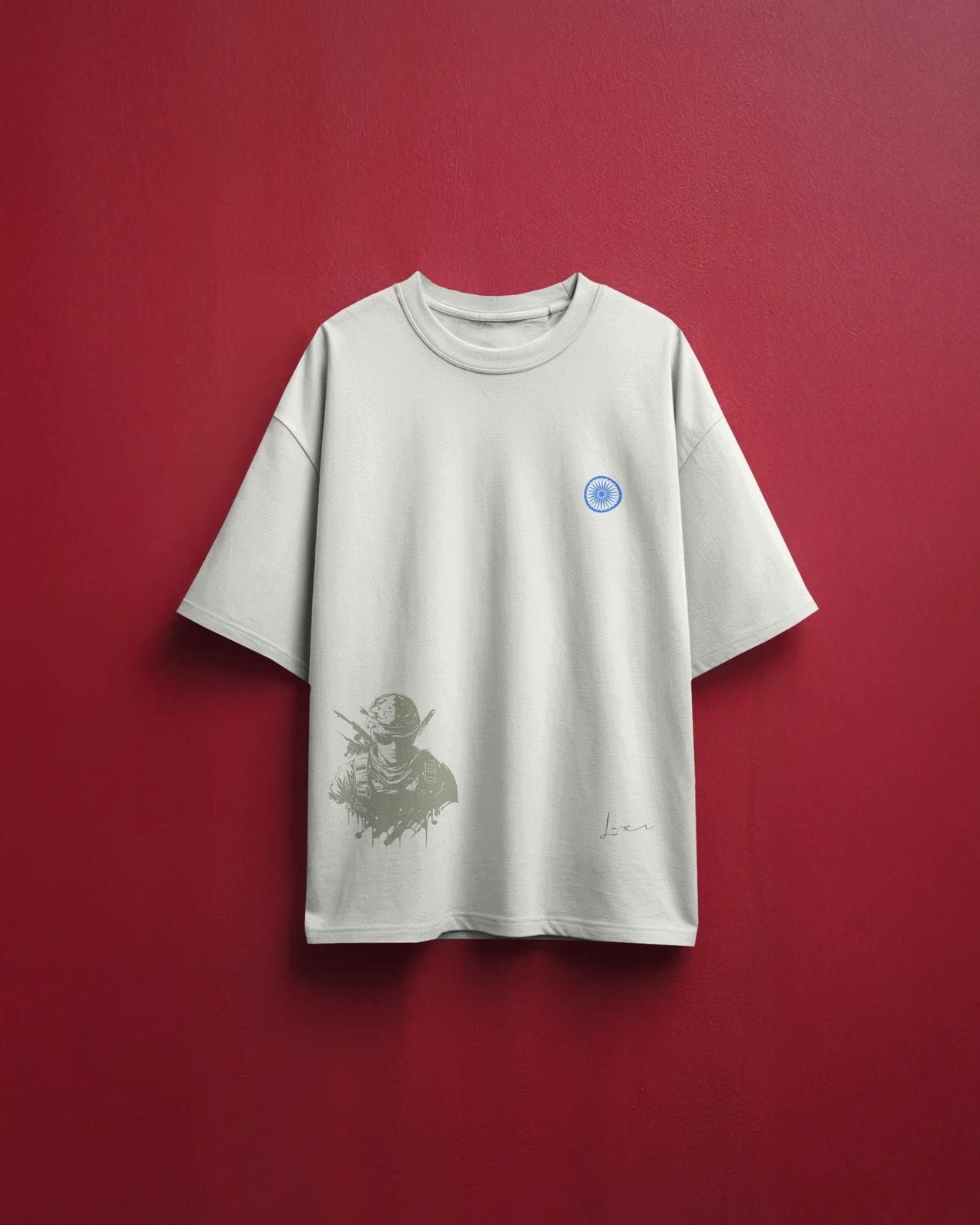 Army Man Baggy Tshirt Off White