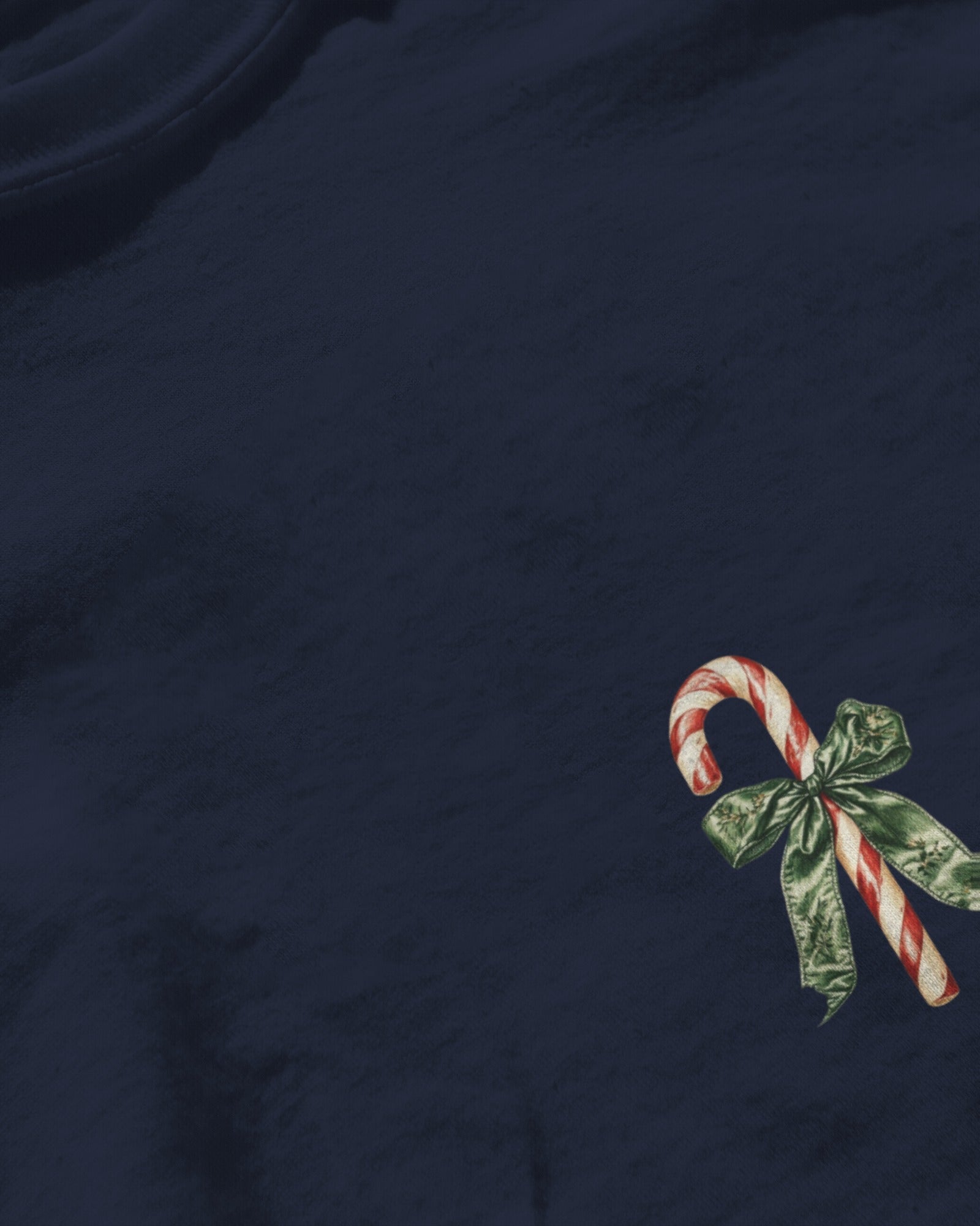 Christmas Sock + Candy Cane Baggy Tshirt Navy