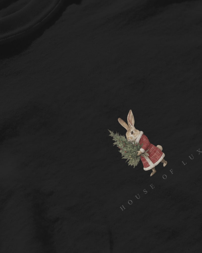 Christmas Rabbit + Sleigh Baggy Tshirt
