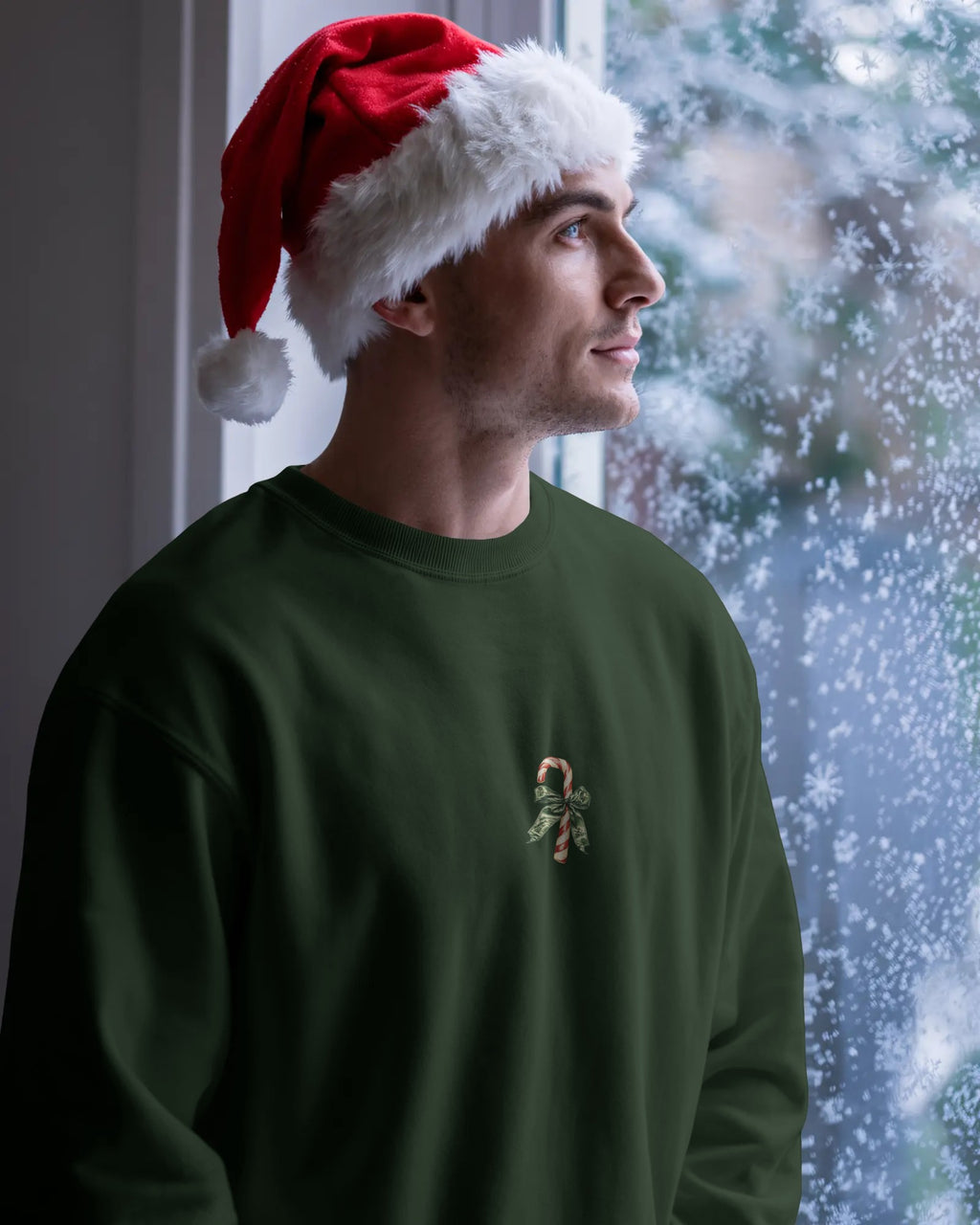 Holiday Socks + Candy Cane Sweatshirt