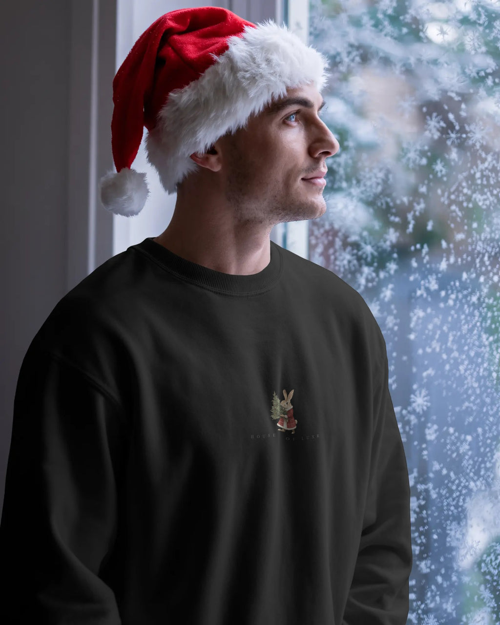 Christmas Rabbit + Sleigh Sweatshirt