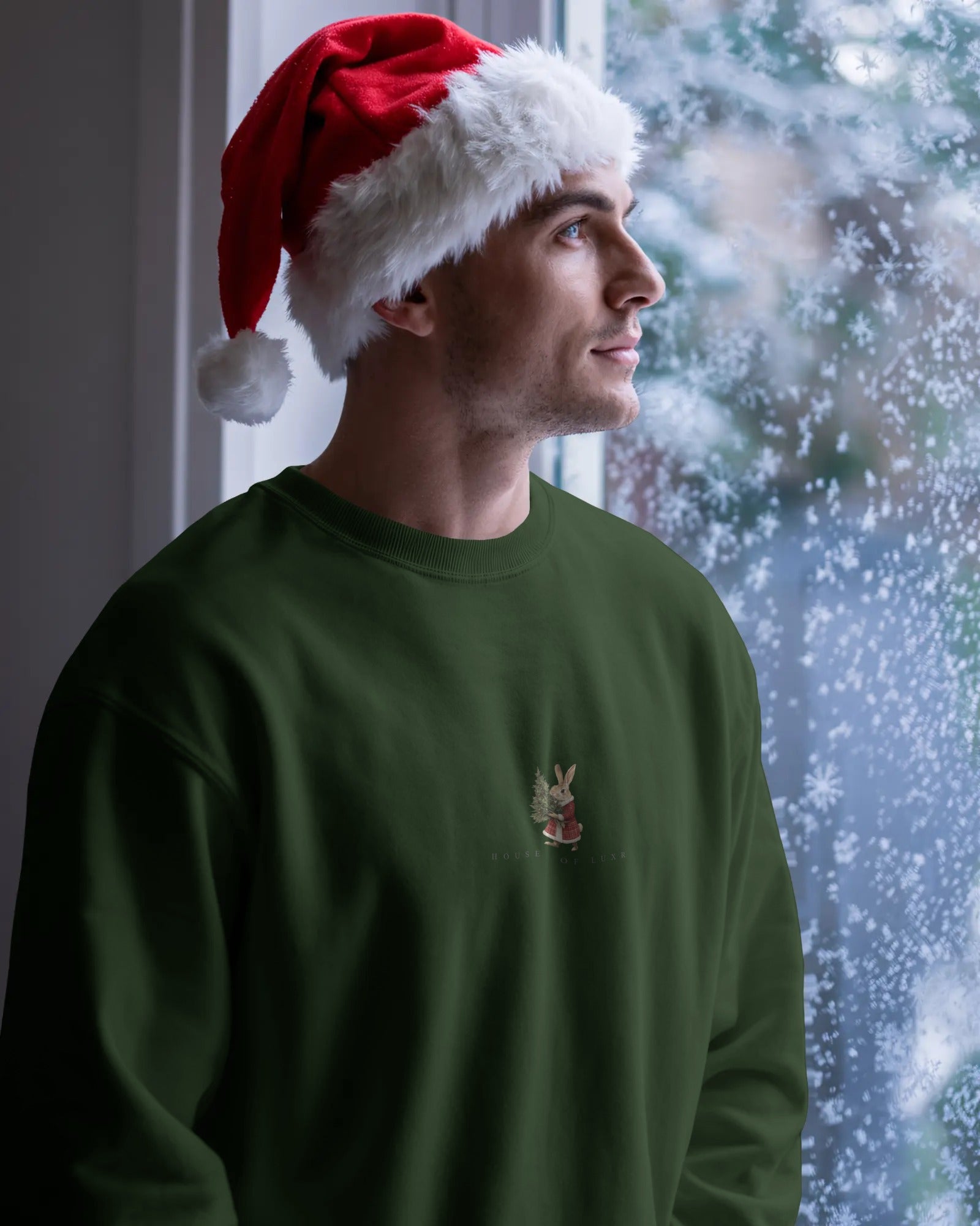 Christmas Rabbit + Sleigh Sweatshirt