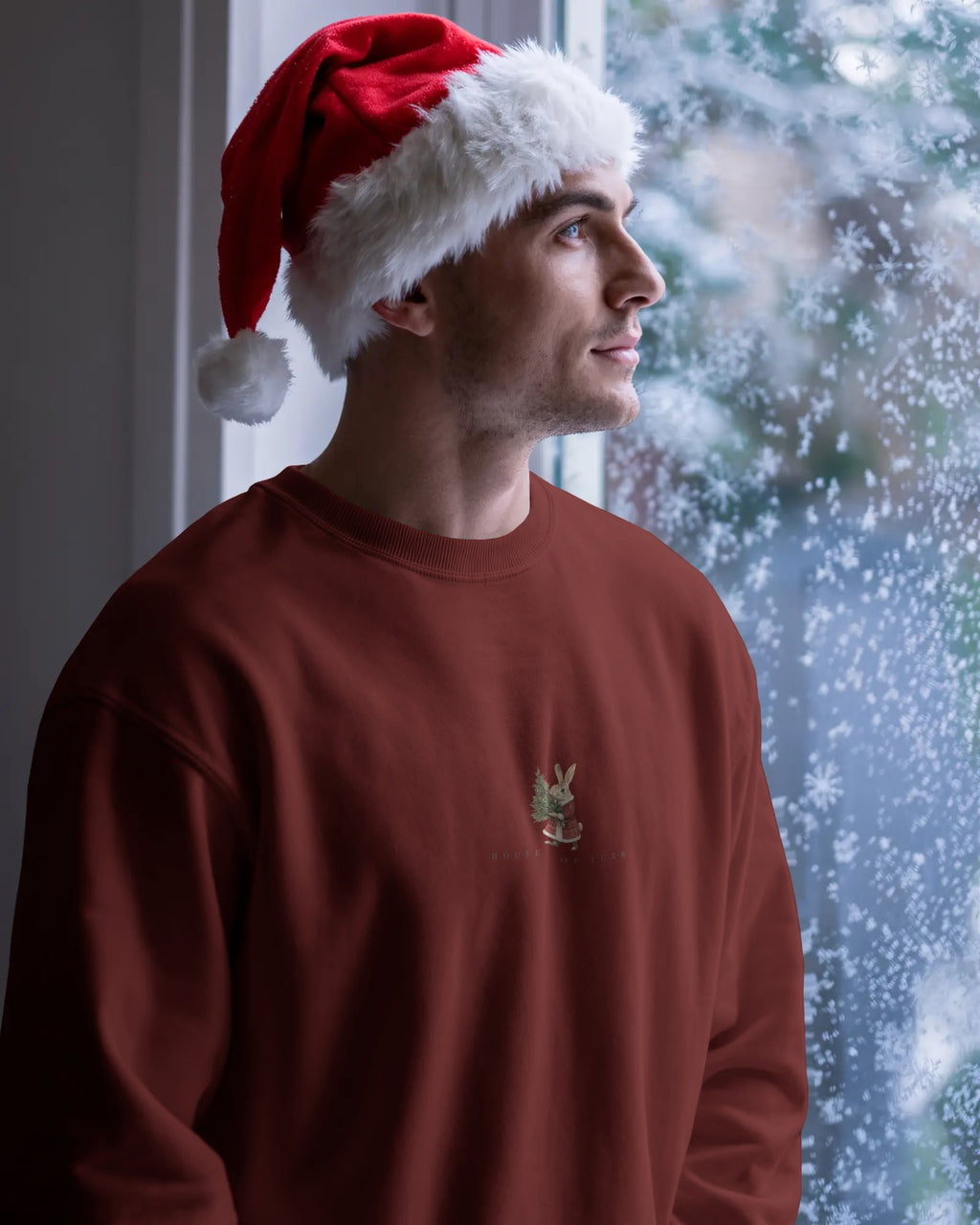Christmas Rabbit + Sleigh Sweatshirt