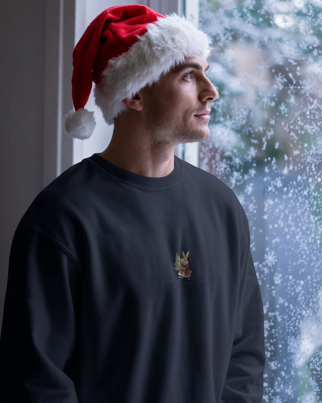 Christmas Rabbit + Sleigh Sweatshirt