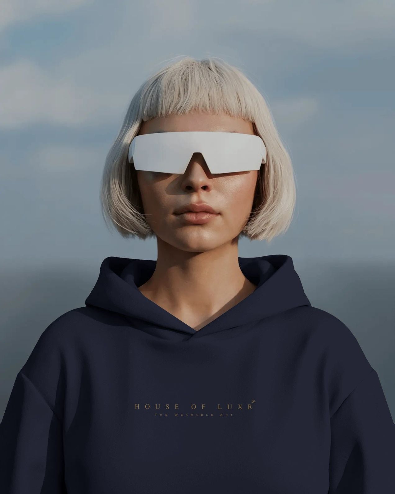 Protect Cheetah Hoodie - Navy Blue