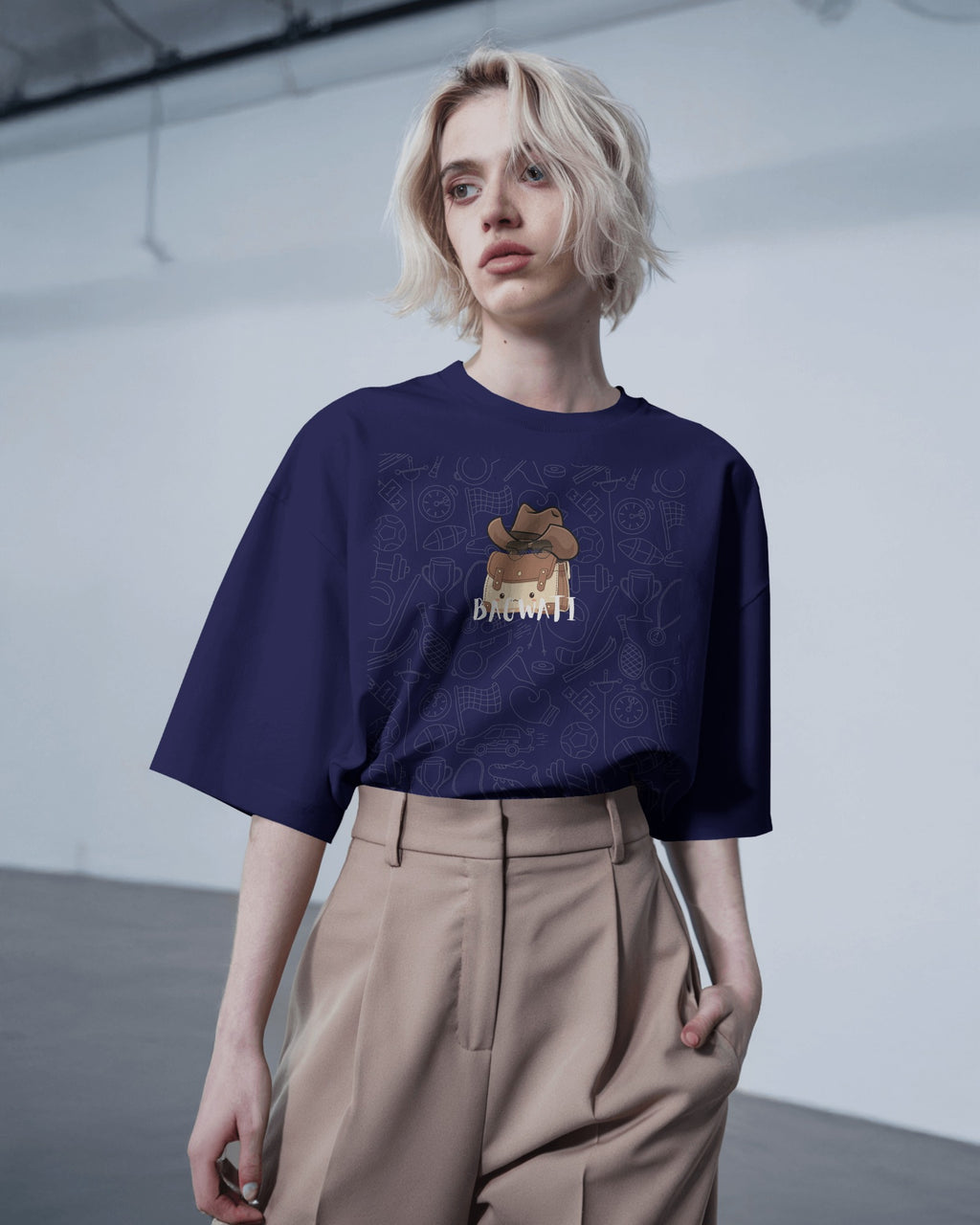 Bagwati Baggy Tshirt Navy