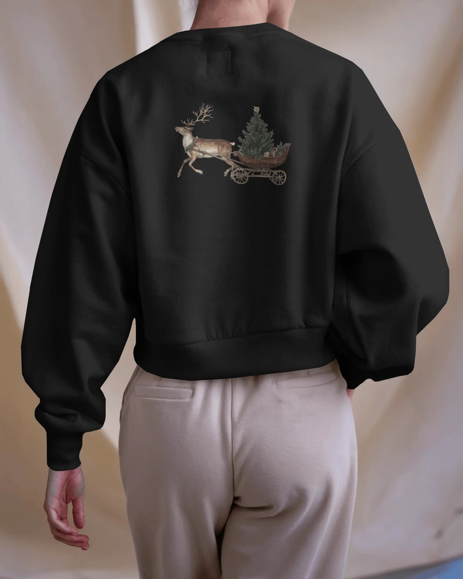 Christmas Rabbit + Sleigh Sweatshirt