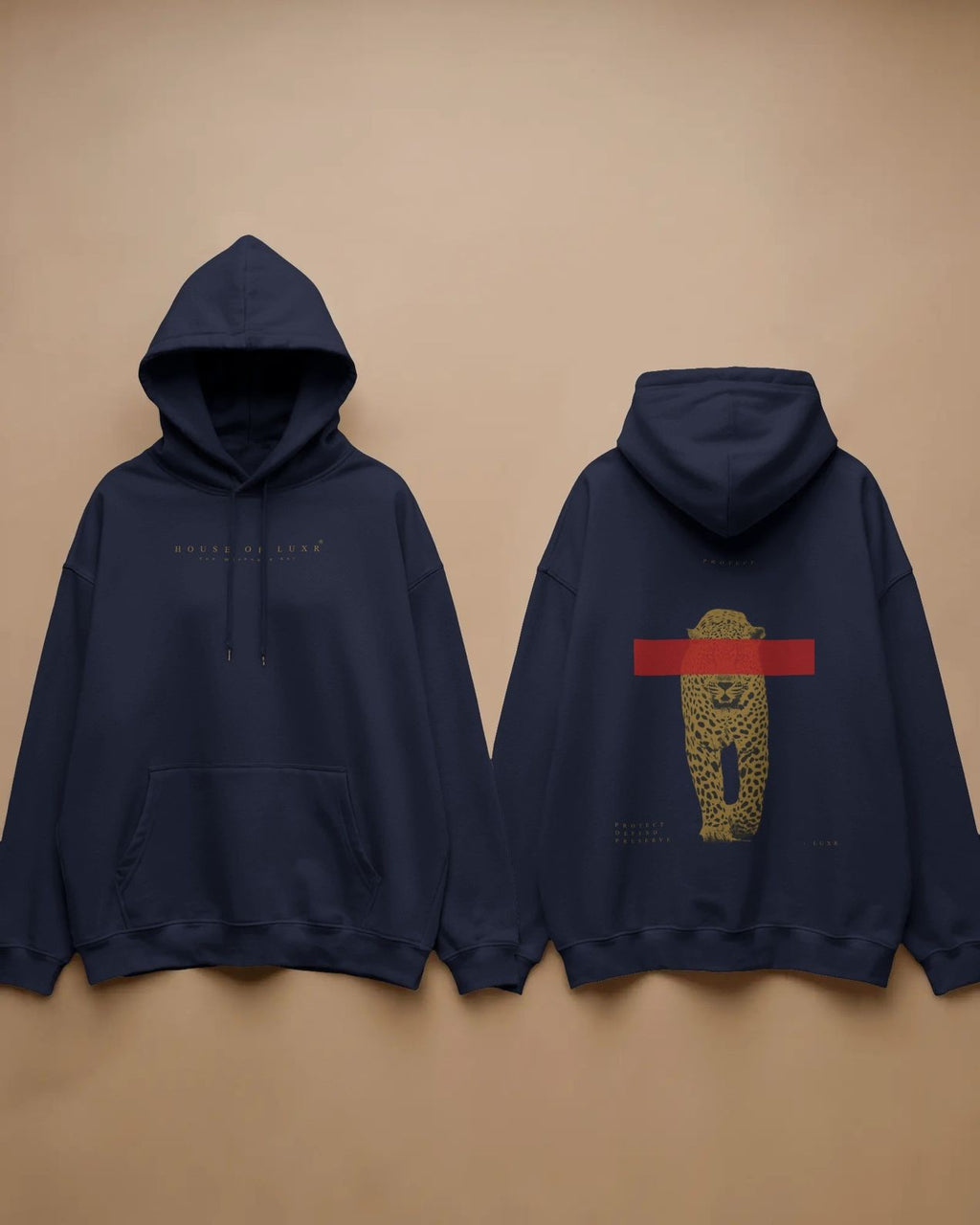 Protect Cheetah Hoodie - Navy Blue