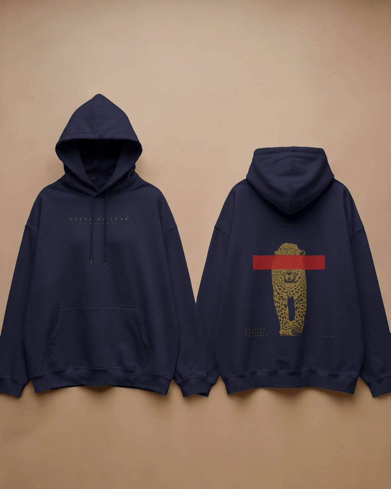 Protect Cheetah Hoodie - Navy Blue