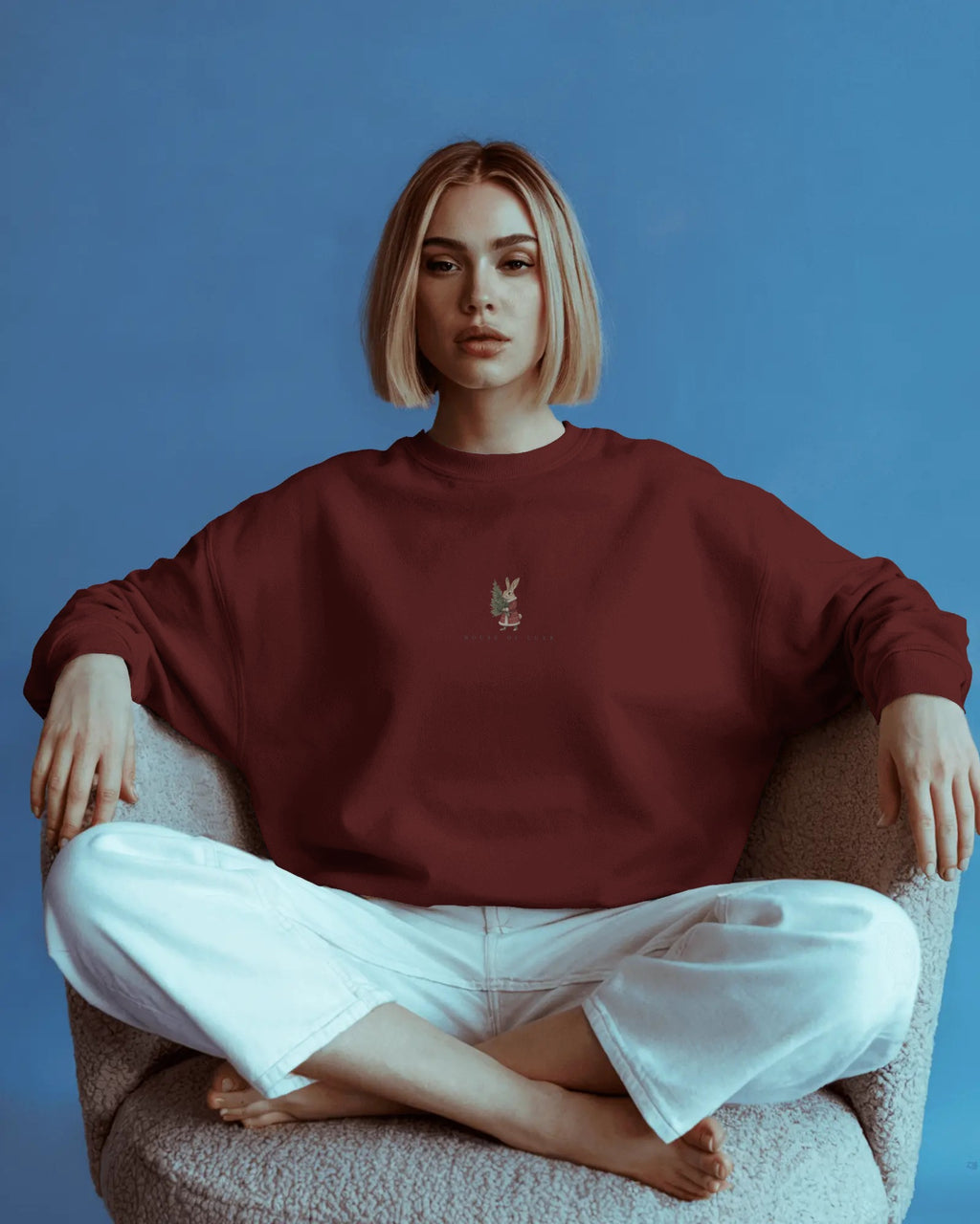 Christmas Rabbit + Sleigh Sweatshirt