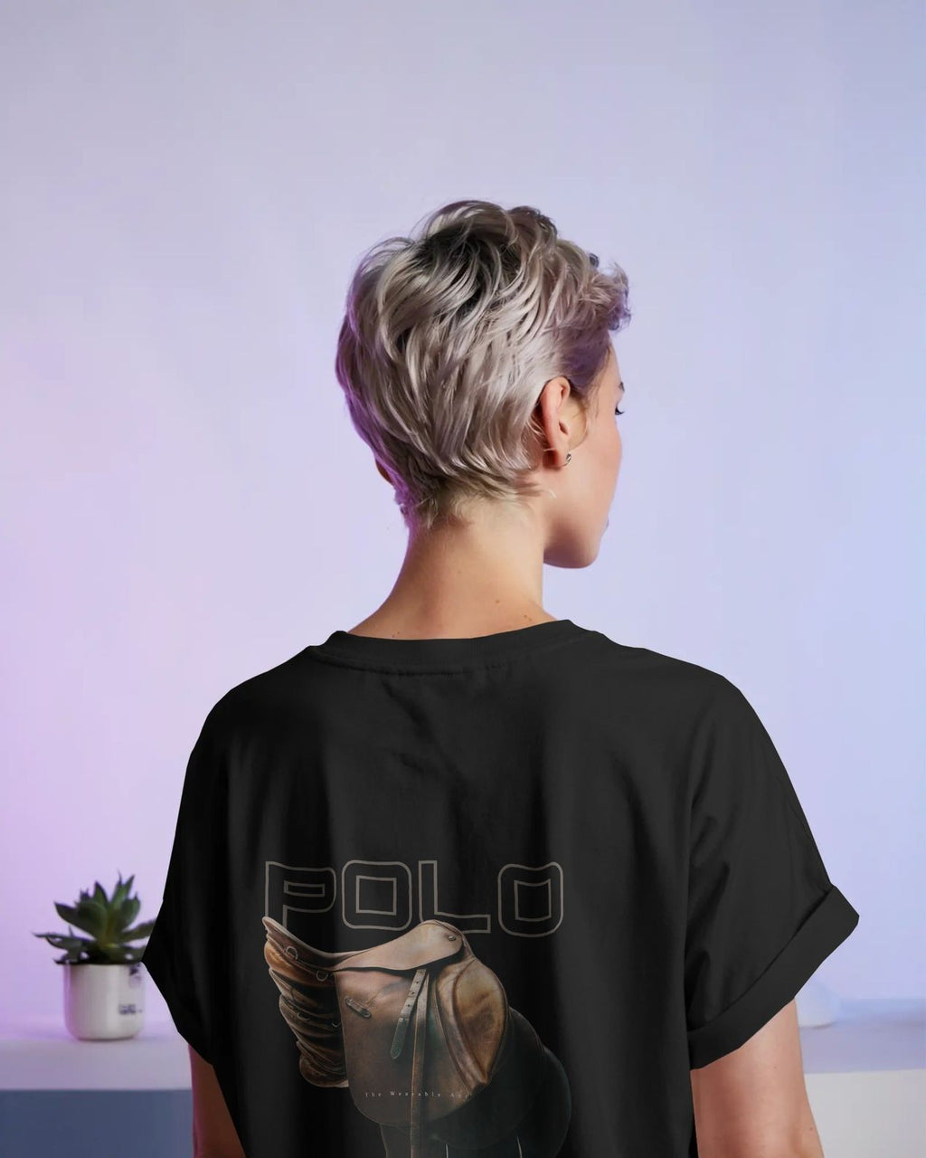 Saddle X Gallop Baggy Tshirt Black