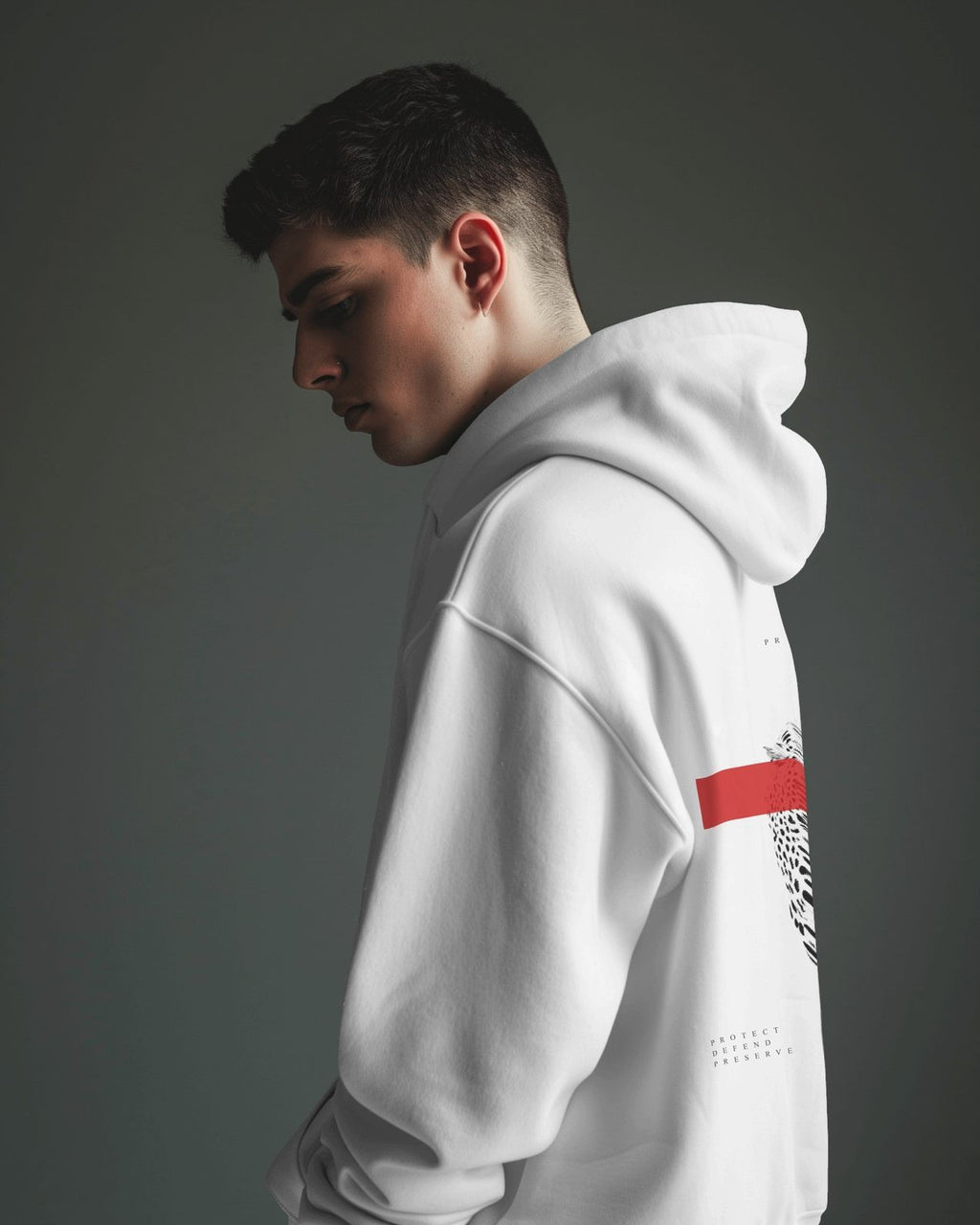 Protect Cheetah Hoodie - White