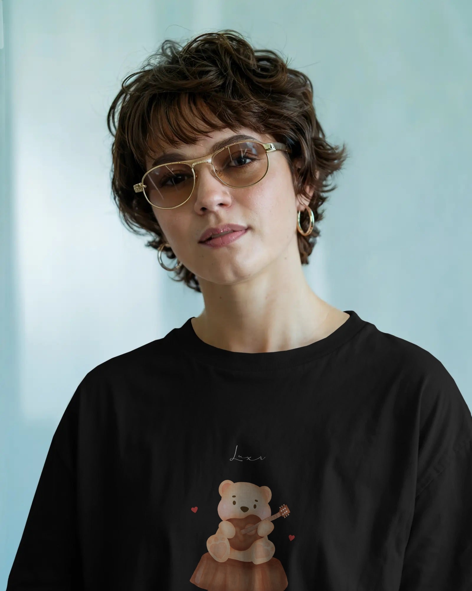 Sweet Bear Baggy Tshirt Black