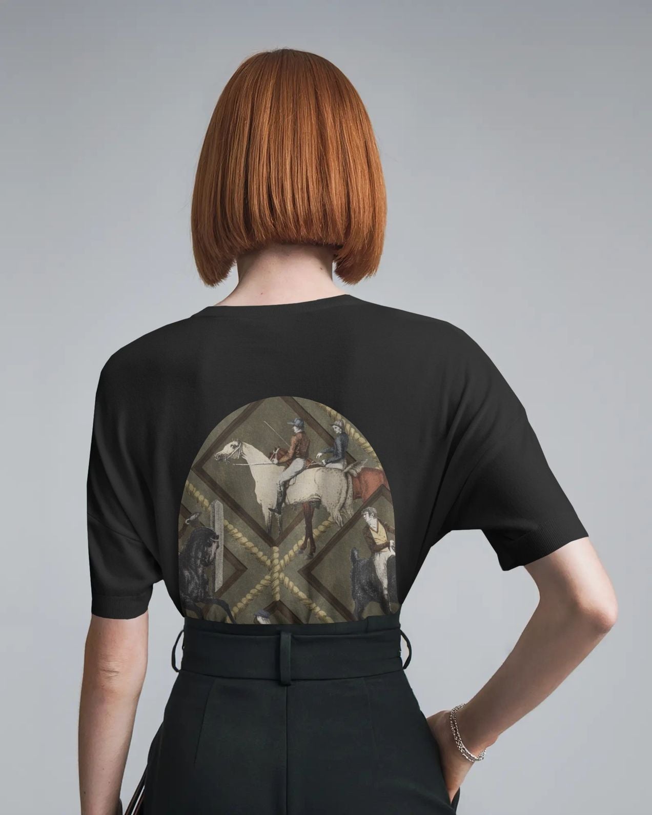 Dressage X Gallop Baggy Tshirt Black