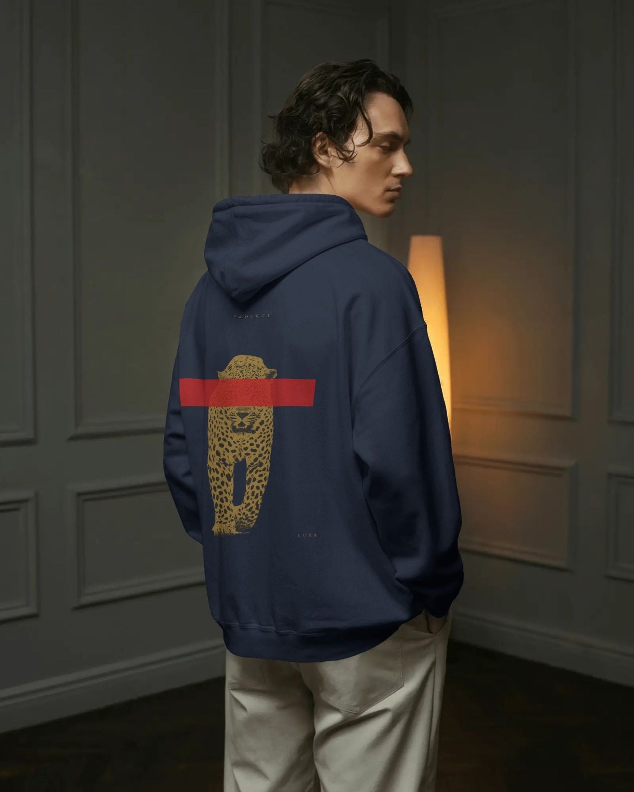 Protect Cheetah Hoodie - Navy Blue