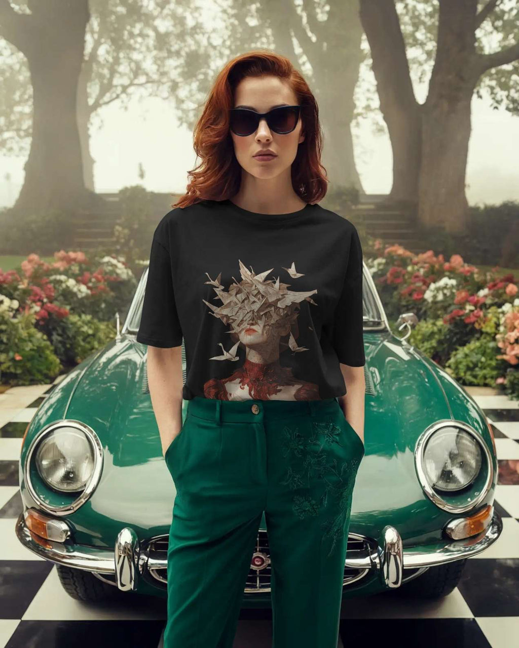 Origami Swan Baggy Tshirt