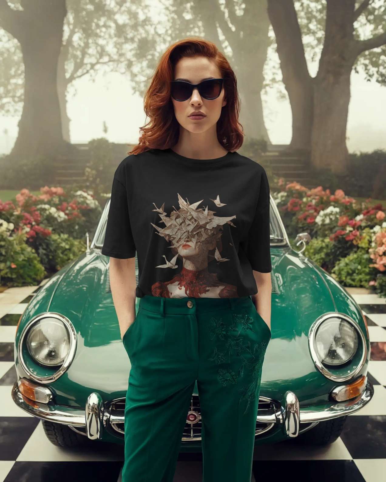 Origami Swan Baggy Tshirt