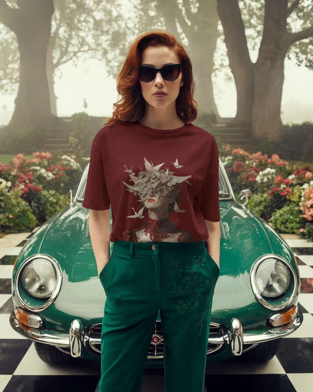 Origami Swan Baggy Tshirt