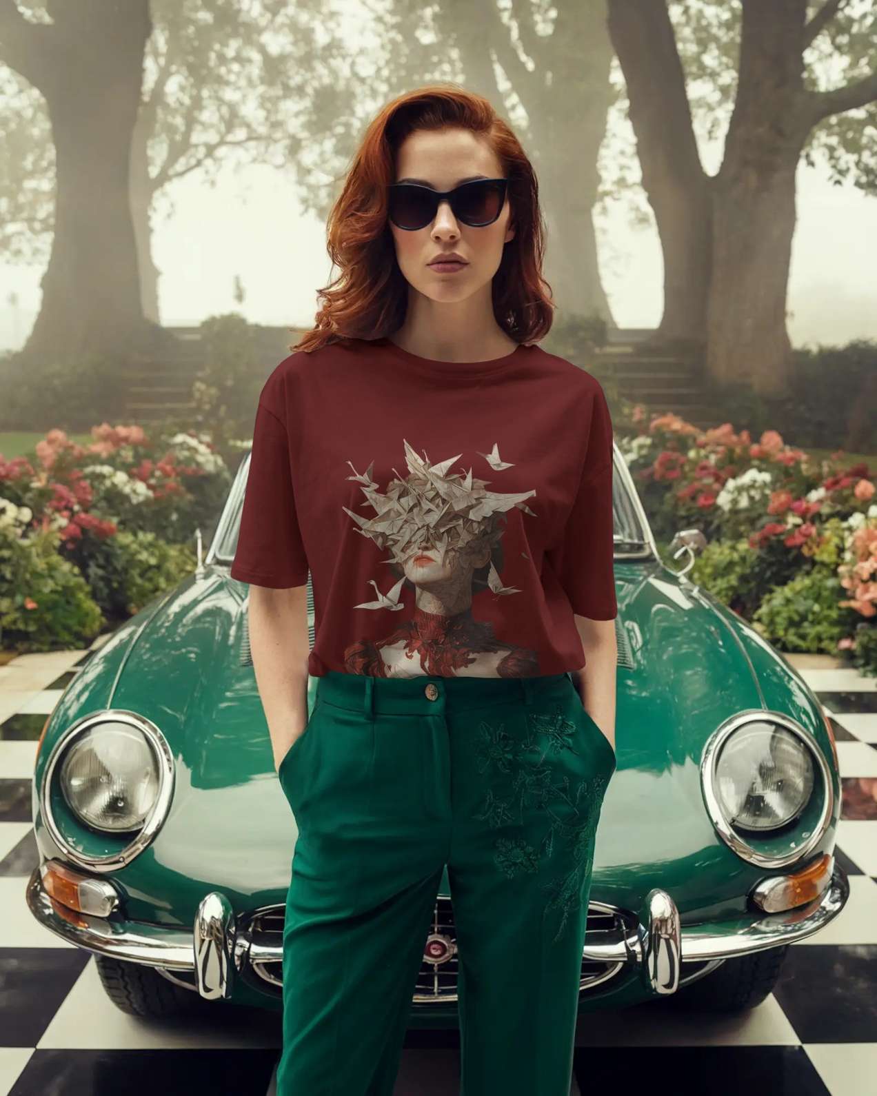 Origami Swan Baggy Tshirt